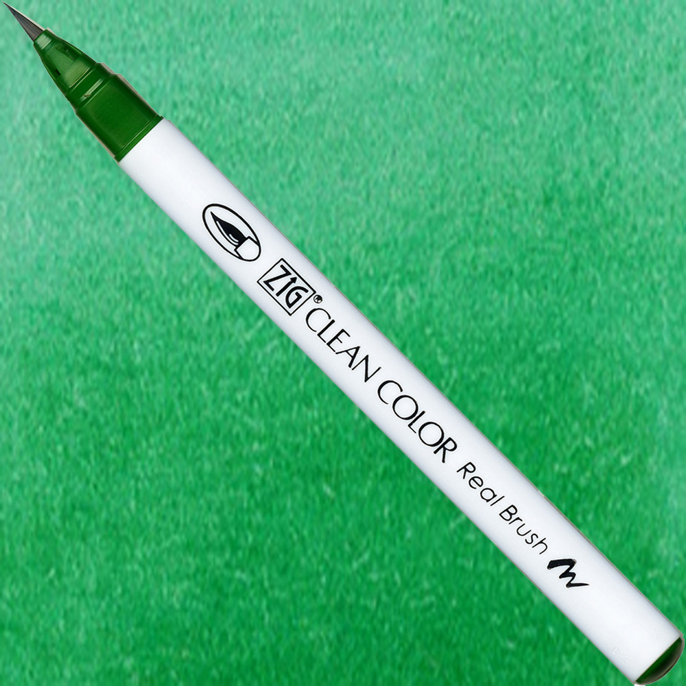 Zig Clean Color Real Brush Pen - Kuretake - 040, Green