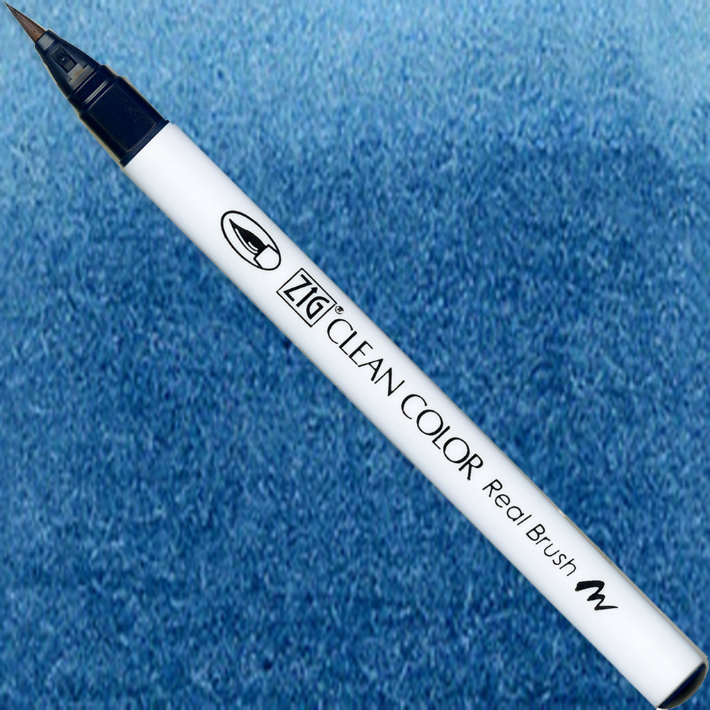 Pisak pędzelkowy Zig Clean Color Real Brush - Kuretake - 038, Peacock Blue