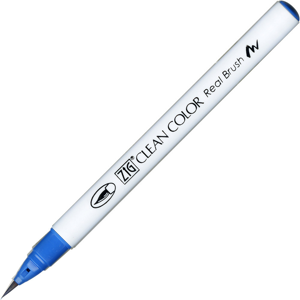 Zig Clean Color Real Brush Pen - Kuretake - 037, Cornflower Blue
