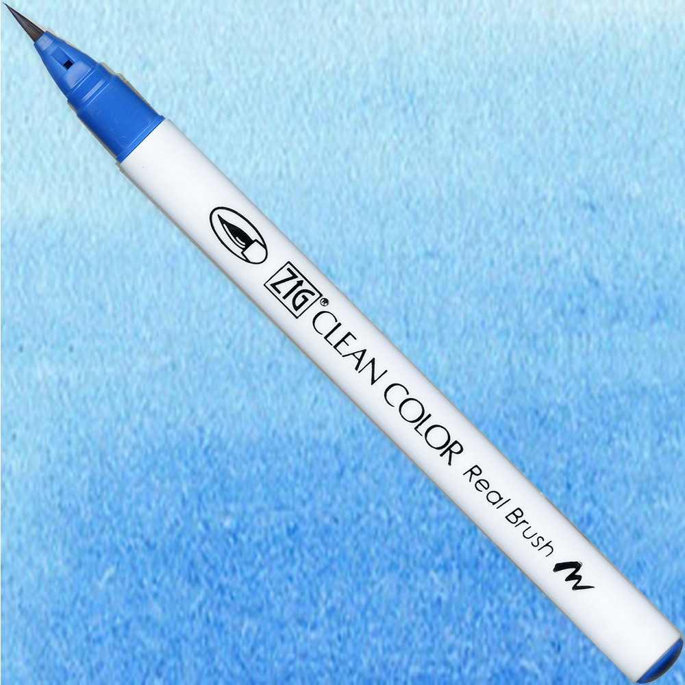 Pisak pędzelkowy Zig Clean Color Real Brush - Kuretake - 037, Cornflower Blue