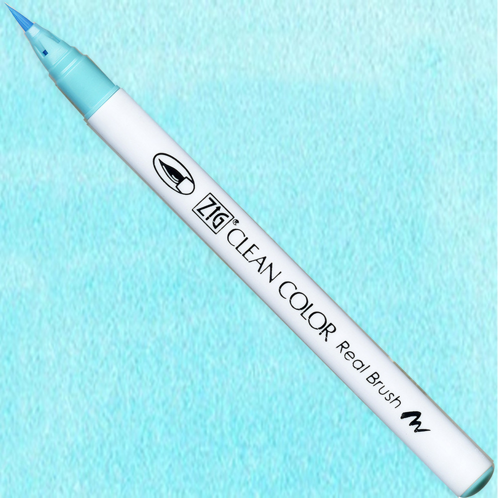 Zig Clean Color Real Brush Pen - Kuretake - 036, Light Blue