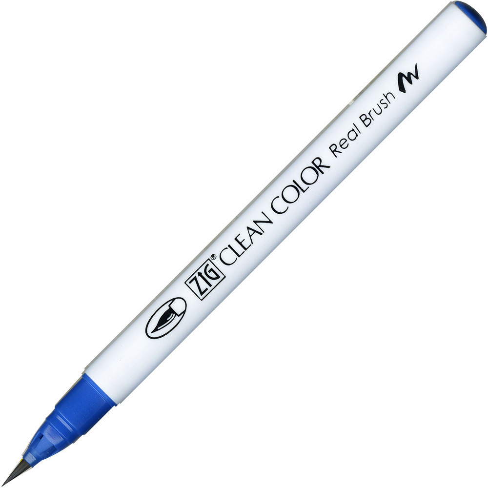 Zig Clean Color Real Brush Pen - Kuretake - 034, Dull Blue