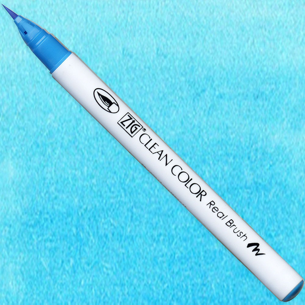 Zig Clean Color Real Brush Pen - Kuretake - 031, Cobalt Blue