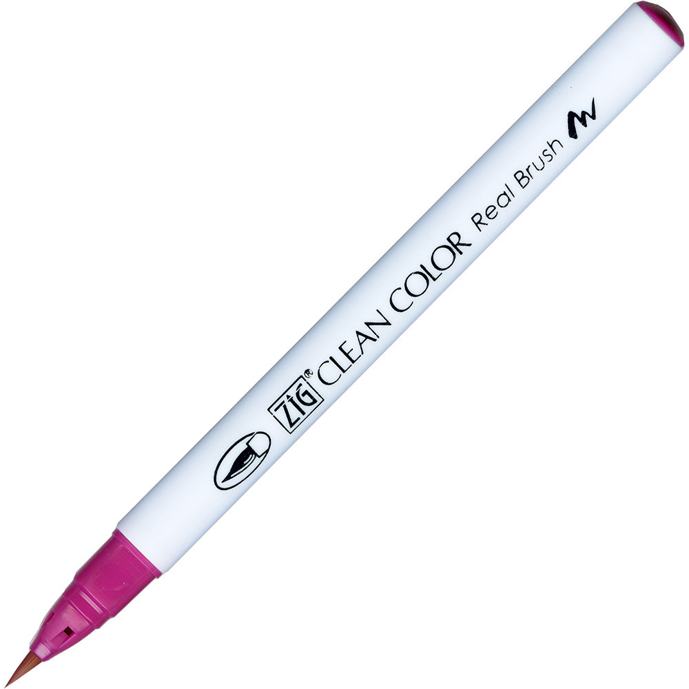 Zig Clean Color Real Brush Pen - Kuretake - 027, Dark Pink