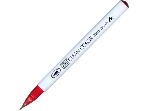 Zig Clean Color Real Brush Pen - Kuretake - 024, Wine Red