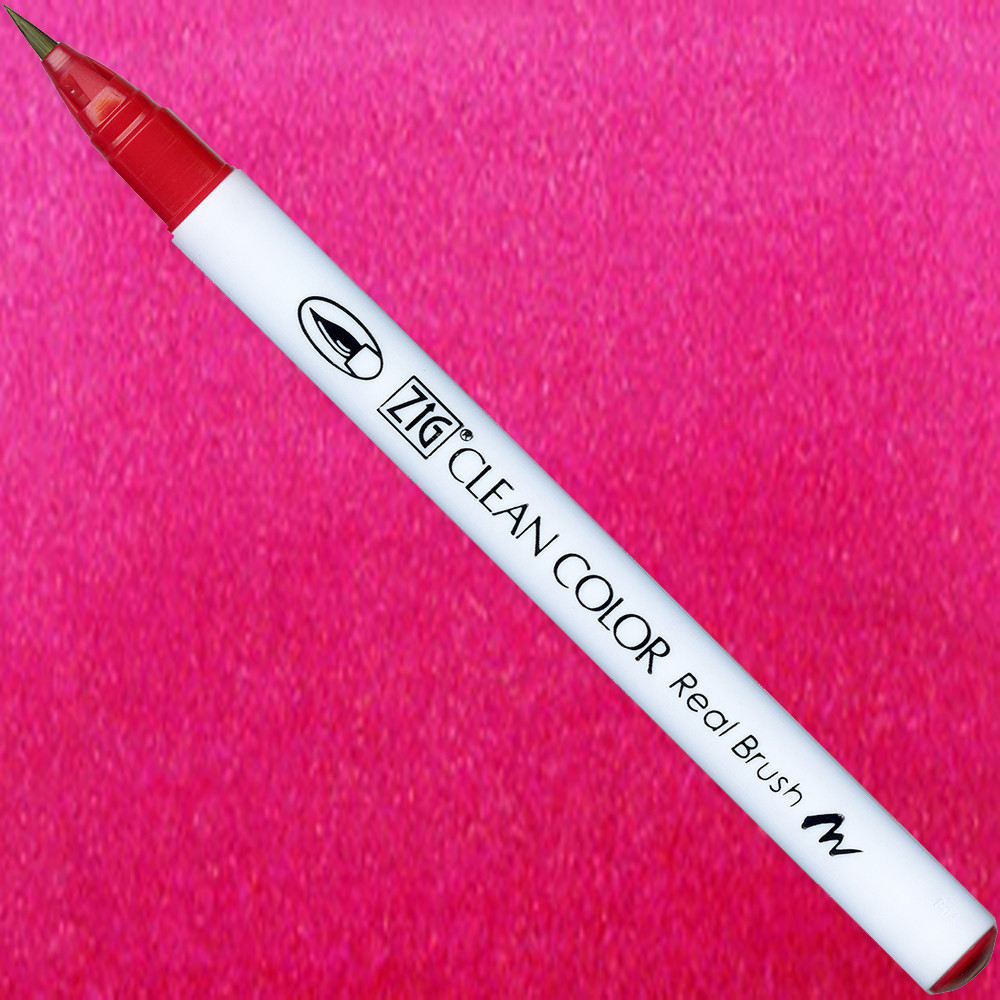 Zig Clean Color Real Brush Pen - Kuretake - 024, Wine Red