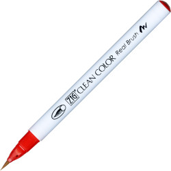 Zig Clean Color Real Brush Pen - Kuretake - 022, Carmine Red