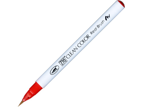 Zig Clean Color Real Brush Pen - Kuretake - 022, Carmine Red