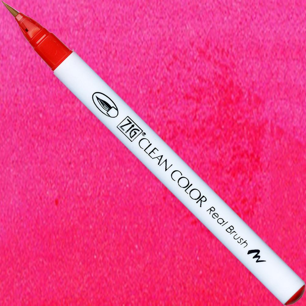 Pisak pędzelkowy Zig Clean Color Real Brush - Kuretake - 022, Carmine Red
