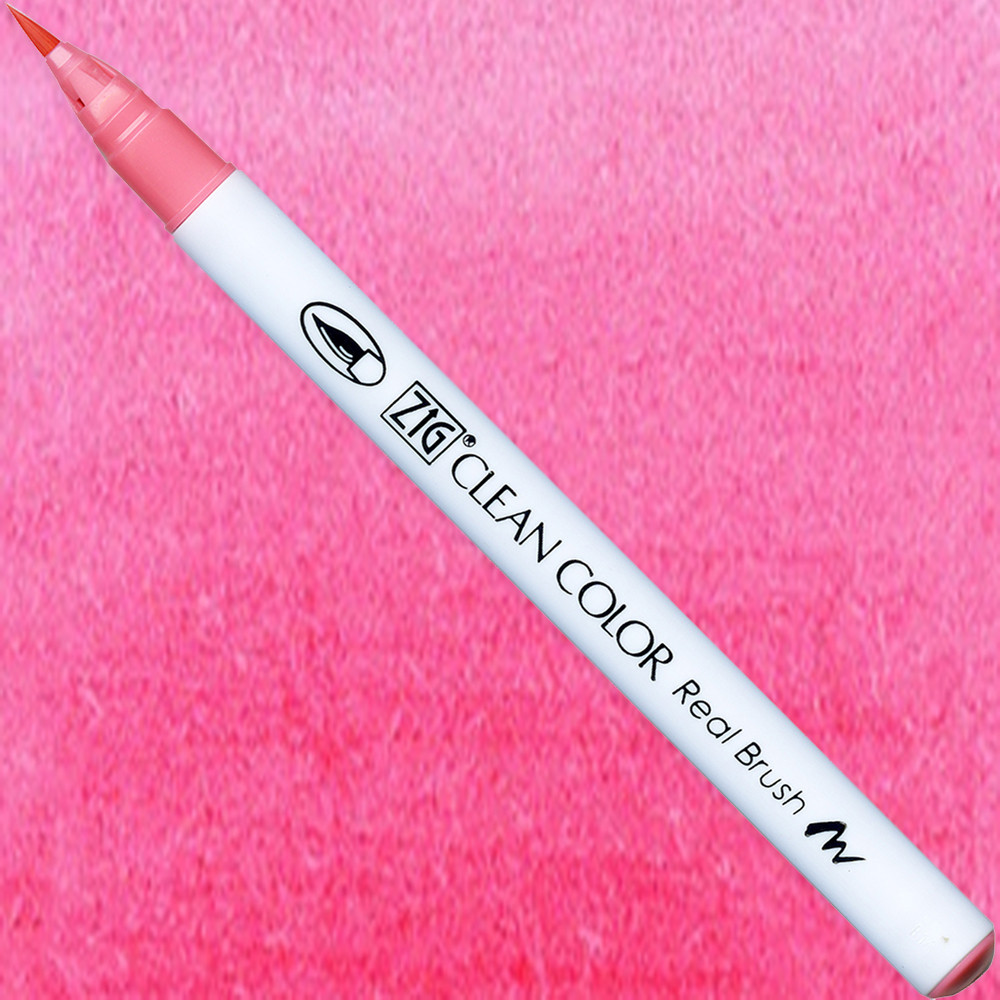 Zig Clean Color Real Brush Pen - Kuretake - 021, Light Carmine