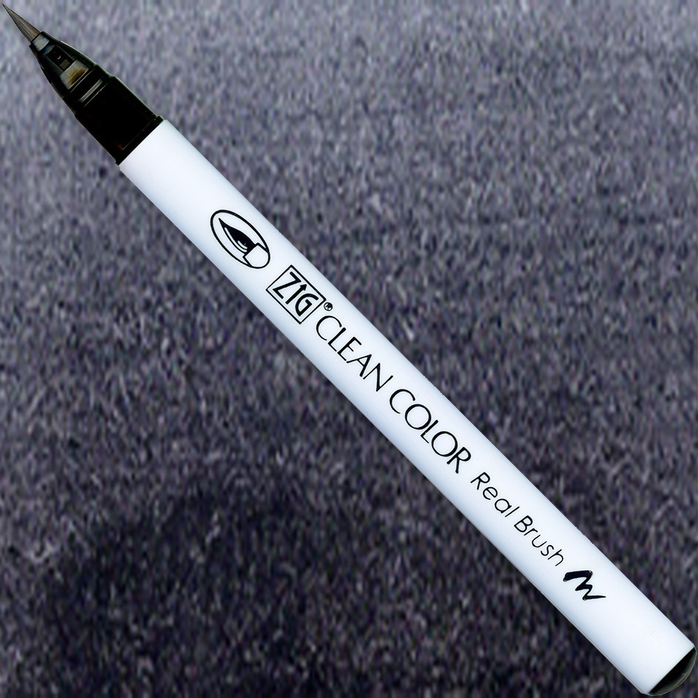 Pisak pędzelkowy Zig Clean Color Real Brush - Kuretake - 010, Black