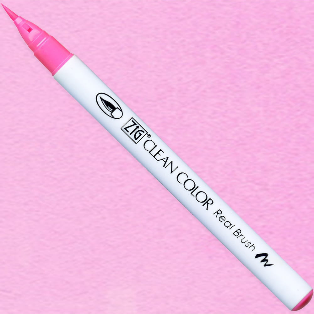 Pisak pędzelkowy Zig Clean Color Real Brush - Kuretake - 003, Fluorescent Pink