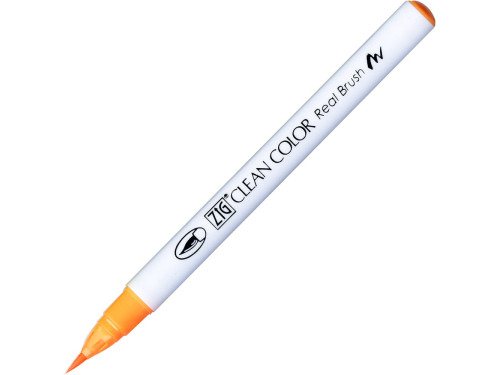 Pisak pędzelkowy Zig Clean Color Real Brush - Kuretake - 002, Fluorescent Orange