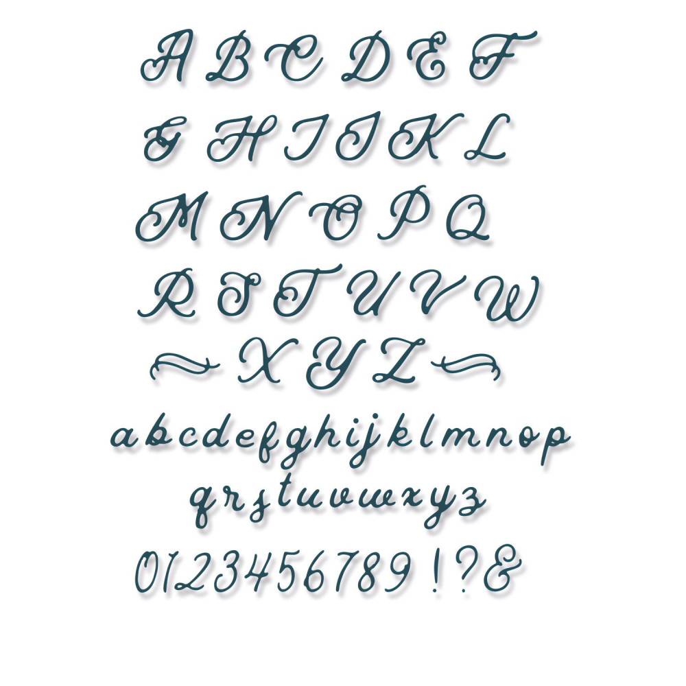Wykrojnik Thinlits - Sizzix - Scripted Alphabet