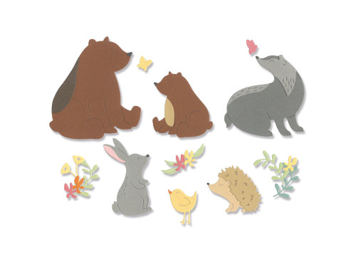 Thinlits cutting dies set - Sizzix - Nature Friends, 11 pcs.