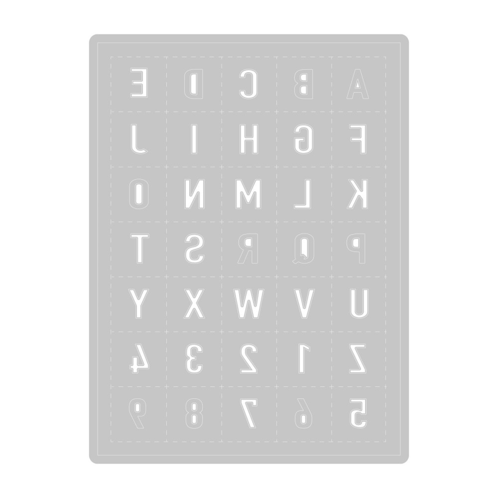 Thinlits cutting die - Sizzix - Tile Alphanumeric by Eileen Hull