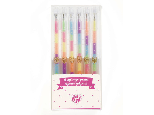 Set of colorful gel pens - Djeco - pastel, 6 pcs.
