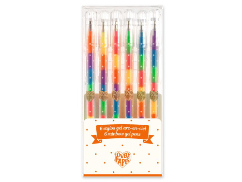 Set of rainbow gel pens - Djeco - 6 pcs.