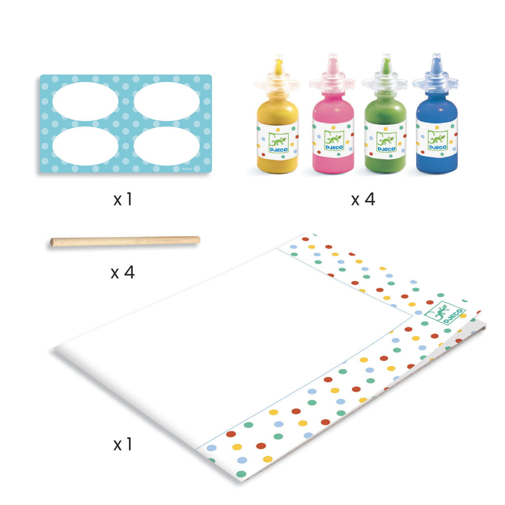Art set for kids, painting with stick - Djeco