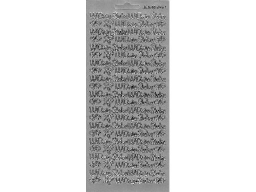 Stickersy, naklejki ażurowe - W Dniu Ślubu, srebrne