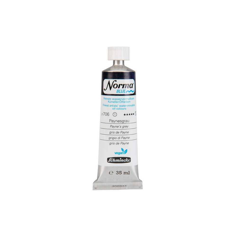 Norma Blue water-mixable oil paint - Schmincke - 706, Payne's Grey, 35 ml
