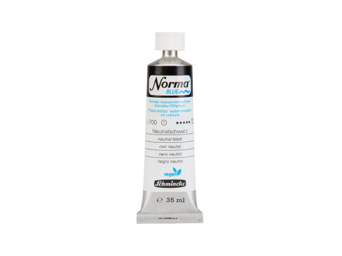 Norma Blue water-mixable oil paint - Schmincke - 700, Neutral Black, 35 ml