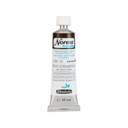 Norma Blue water-mixable oil paint - Schmincke - 624, Natural Burnt Umber, 35 ml