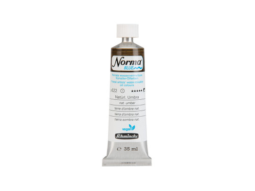 Norma Blue water-mixable oil paint - Schmincke - 622, Natural Umber, 35 ml