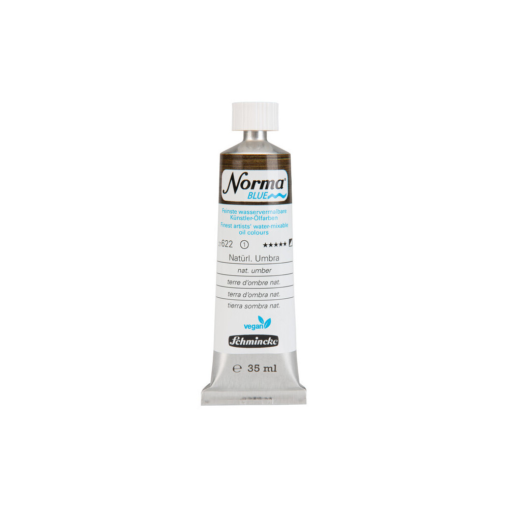 Norma Blue water-mixable oil paint - Schmincke - 622, Natural Umber, 35 ml