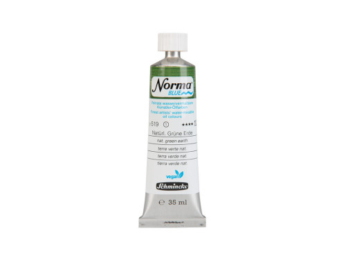 Norma Blue water-mixable oil paint - Schmincke - 519, Natural Green Earth, 35 ml