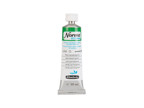 Norma Blue water-mixable oil paint - Schmincke - 508, Permanent Green, 35 ml