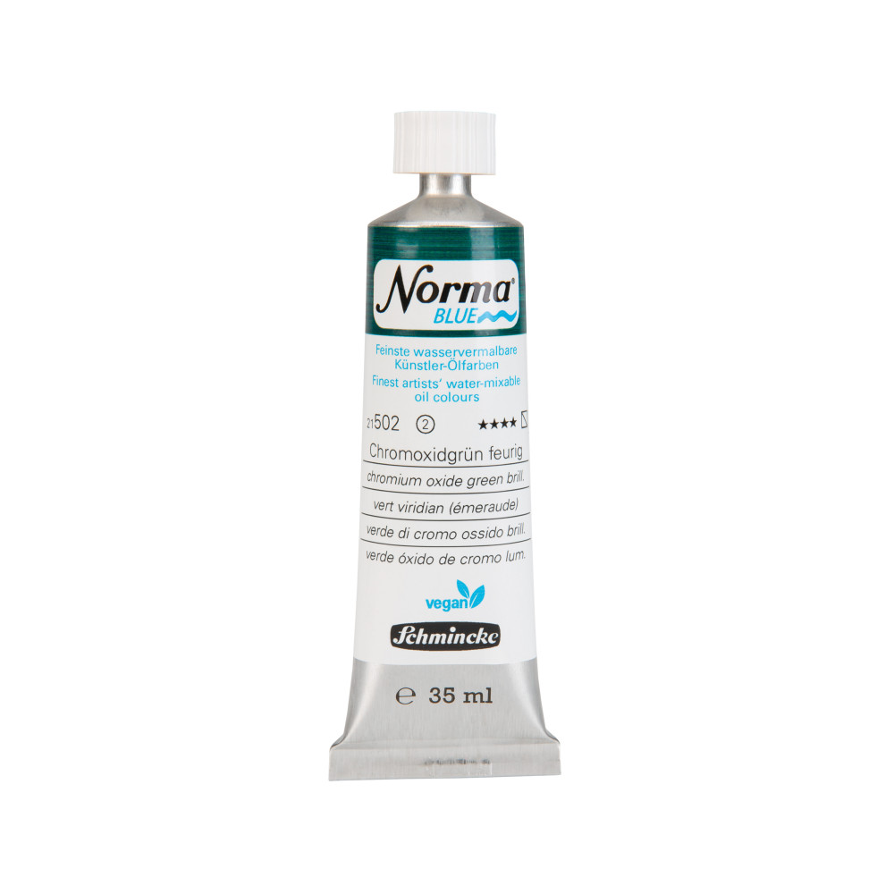 Farba olejna Norma Blue - Schmincke - 502, Chromium Oxide Green Brilliant, 35 ml