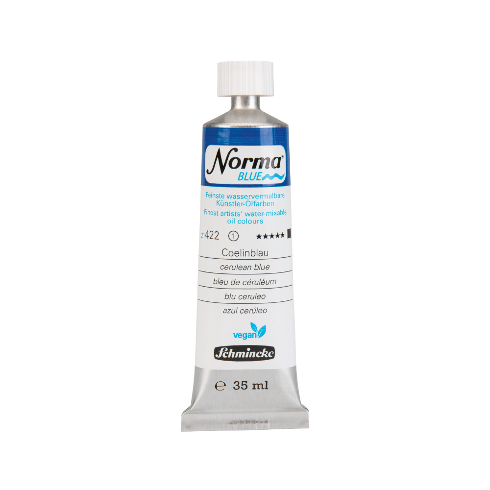 Norma Blue water-mixable oil paint - Schmincke - 422, Cerulean Blue, 35 ml