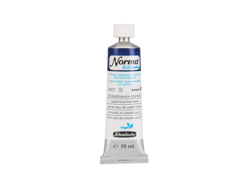 Norma Blue water-mixable oil paint - Schmincke - 407, Cobalt Blue Hue Deep, 35 ml