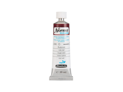 Norma Blue water-mixable oil paint - Schmincke - 346, Ruby Red, 35 ml