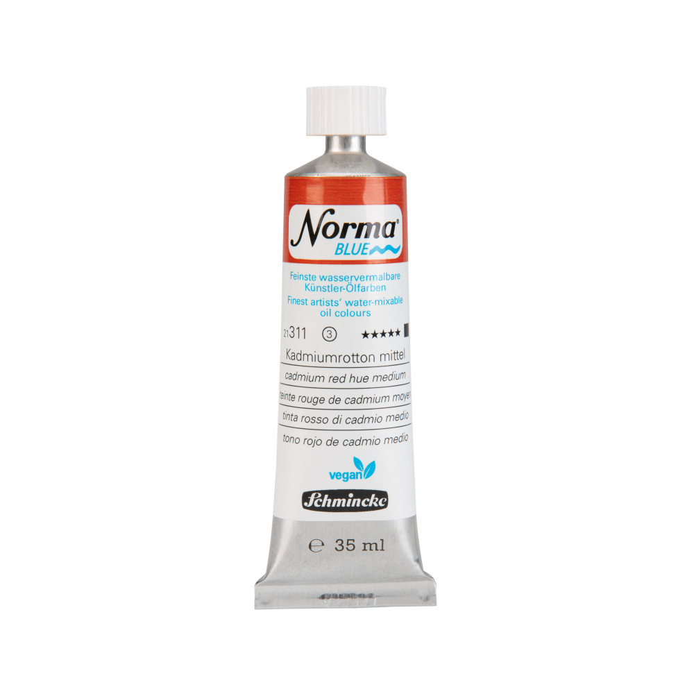 Norma Blue water-mixable oil paint - Schmincke - 311, Cadmium Red Hue Medium, 35 ml