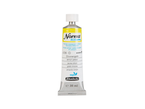 Norma Blue water-mixable oil paint - Schmincke - 236, Lemon Yellow, 35 ml