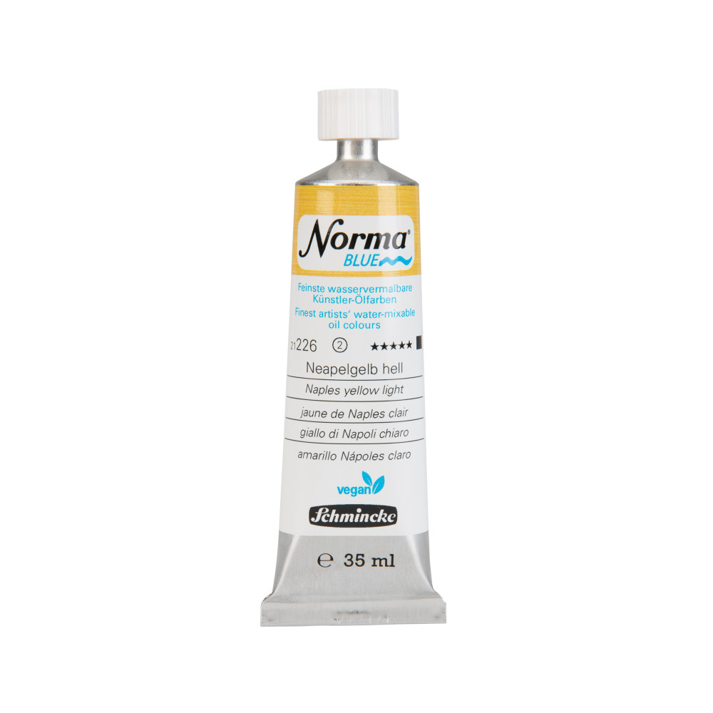 Norma Blue water-mixable oil paint - Schmincke - 226, Naples Yellow Light, 35 ml