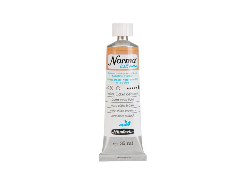 Norma Blue water-mixable oil paint - Schmincke - 220, Burnt Ochre Light, 35 ml