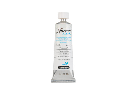 Norma Blue water-mixable oil paint - Schmincke - 114, Titanium White, 35 ml