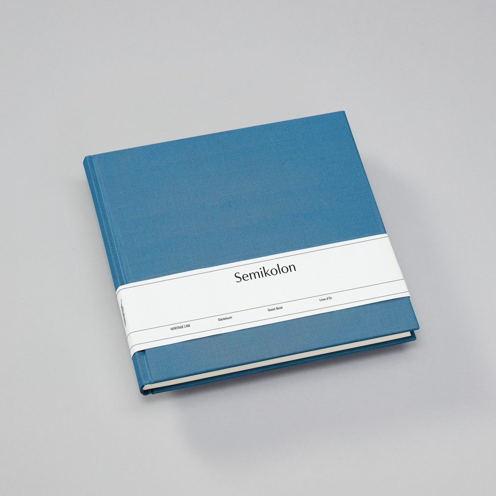 Księga gości Heritage Line - Semikolon - Azzurro, 180 stron