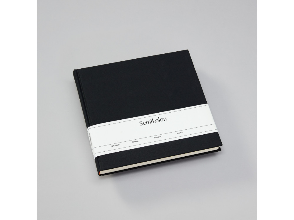 Guest book Heritage Line - Semikolon - Black, 180 pages