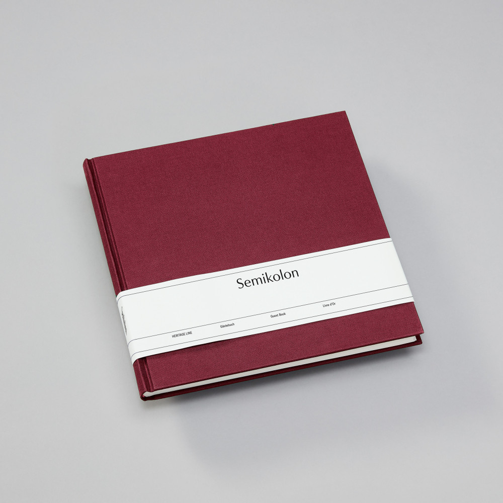 Guest book Heritage Line - Semikolon - Burgundy, 180 pages