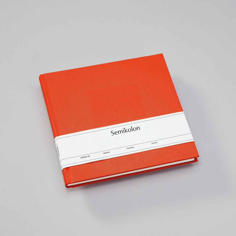Guest book Heritage Line - Semikolon - Orange, 180 pages