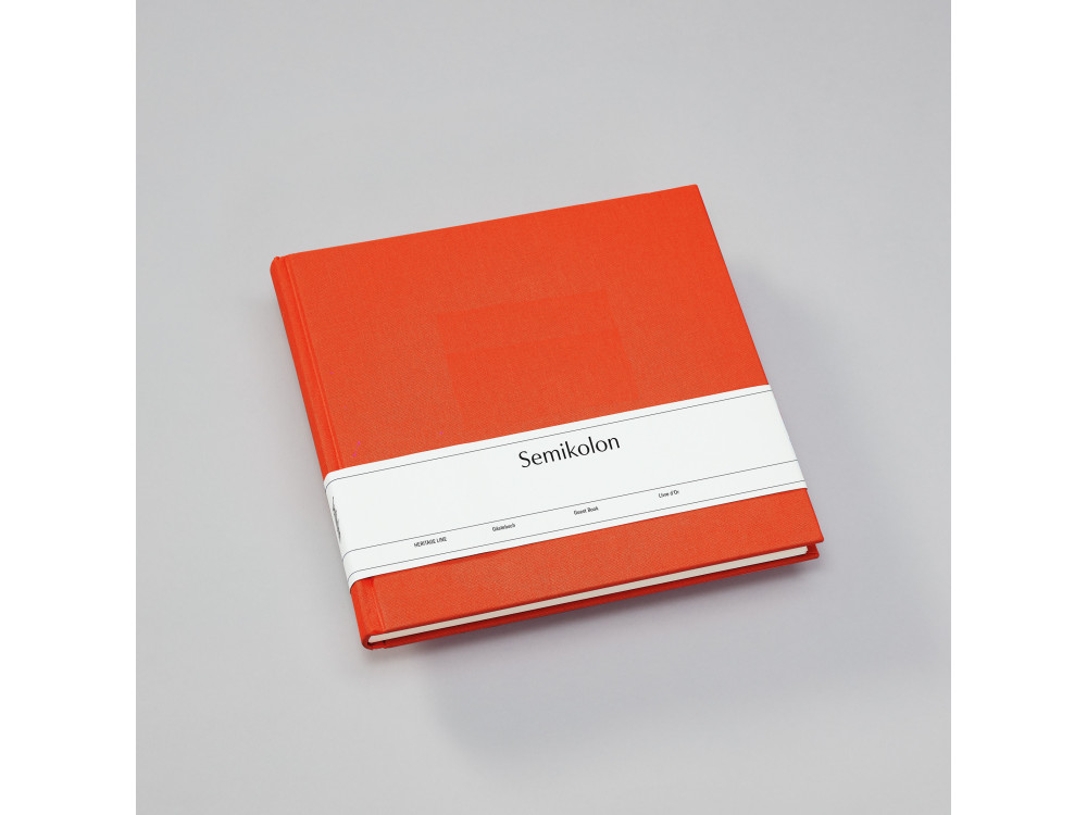 Guest book Heritage Line - Semikolon - Orange, 180 pages