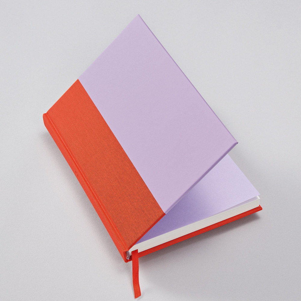 Notatnik Cutting Edge, A5 - Semikolon - Tangerine/Lavender, w kropki, 176 stron