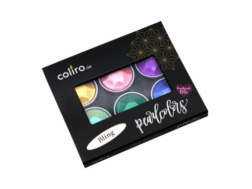 Set of watercolor paints, Bling - Coliro Pearl Colors - 30 mm, 6 pcs.
