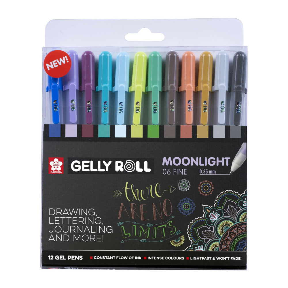 Sakura Gelly Roll Moonlight Fine Point Pens 16/Pkg-Assorted Colors