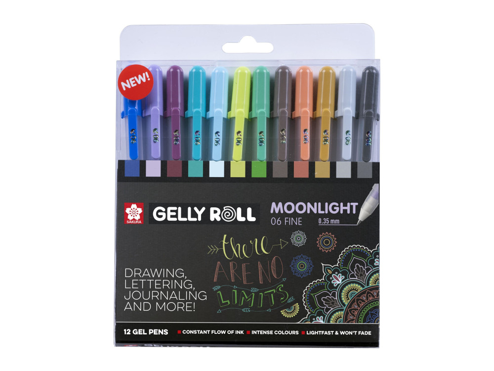 Zestaw długopisów żelowych Gelly Roll Moonlight - Sakura - Cosmos, 12 szt.