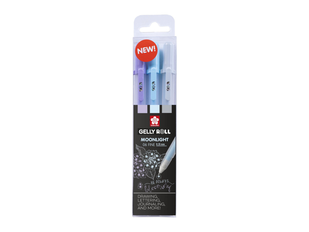 Set of Gelly Roll Moonlight pen set - Sakura - Calm, 3 pcs.